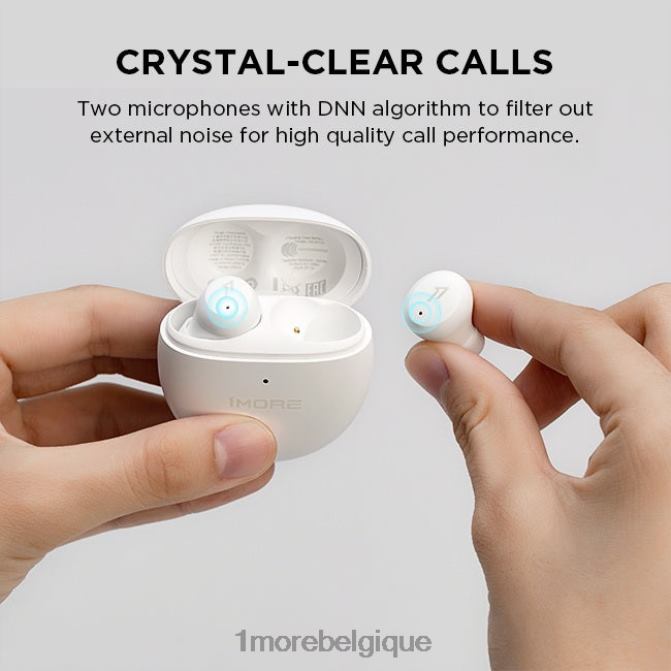 1MORE comfobuds mini véritable casque antibruit sans fil H8P6X10 mica blanc écouteurs