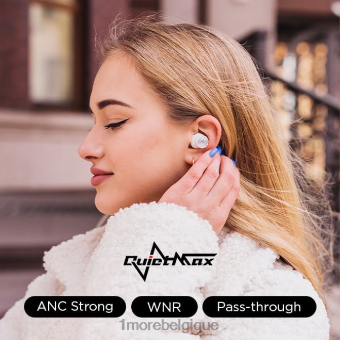 1MORE écouteurs à réduction de bruit active sans fil pistonbuds pro H8P6X14 blanc écouteurs